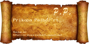 Prikopa Pelbárt névjegykártya